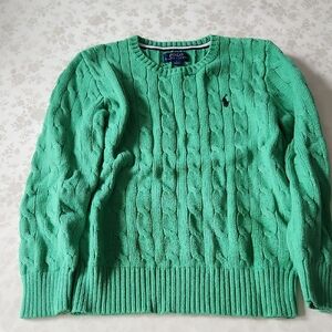 Polo by Ralph Lauren Mint Cable Knit Sweater